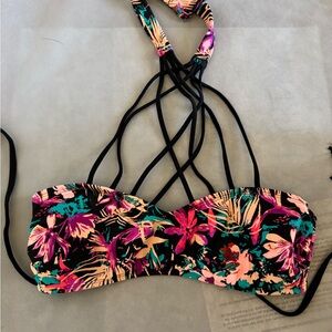 Floral Strappy Bikini Top